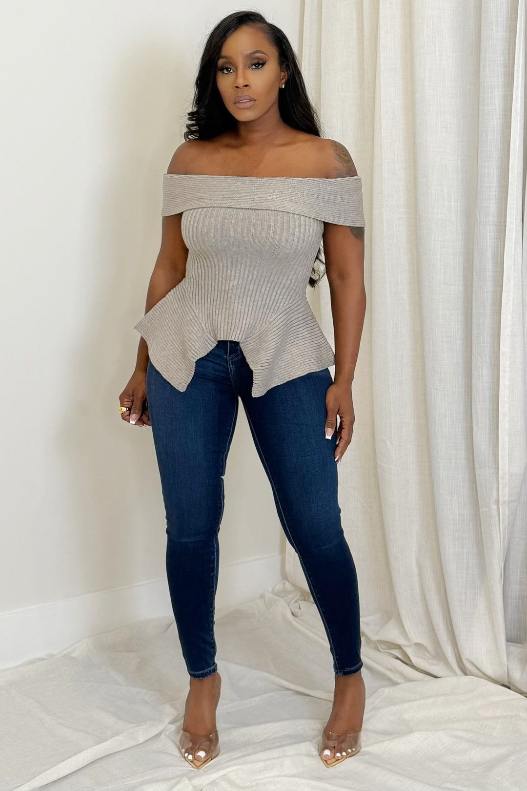 High Waist Pencil Denim (Dark Wash)