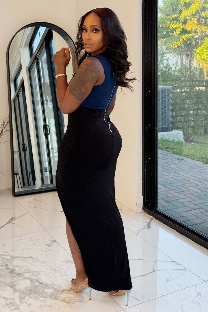 Very Selective Two Tone Denim Dress