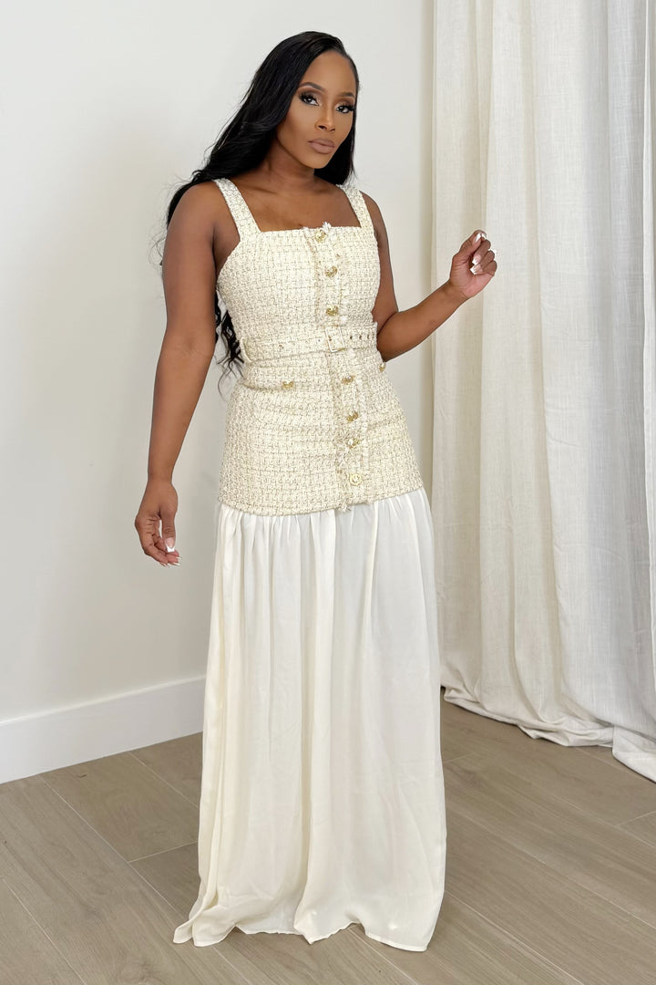 The Parisian Grace Maxi Dress (Ivory)