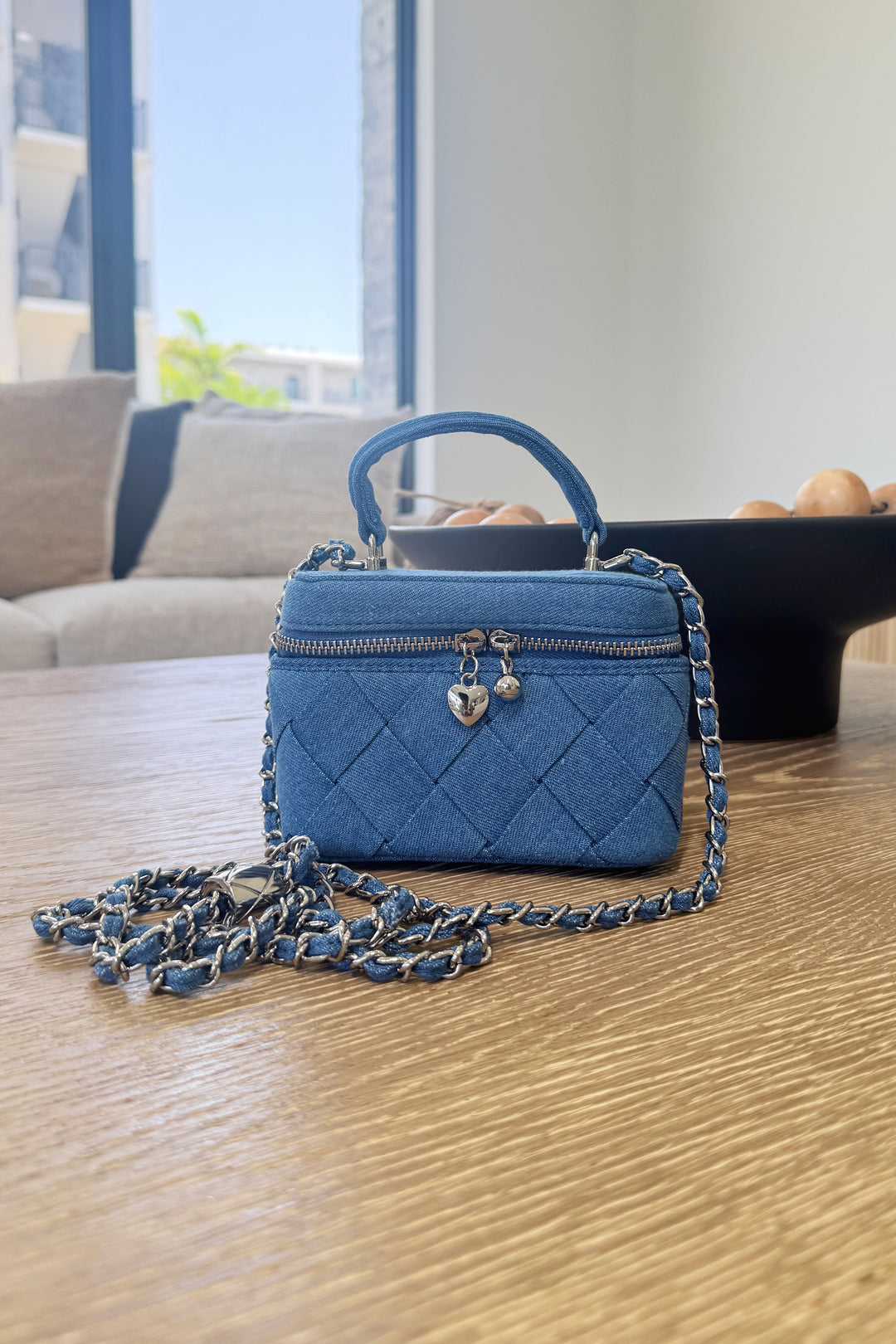 Denim Square Mini Bag
