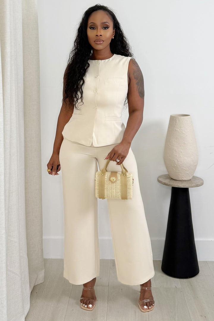 Suit up Vest & Pant Set (Nude)