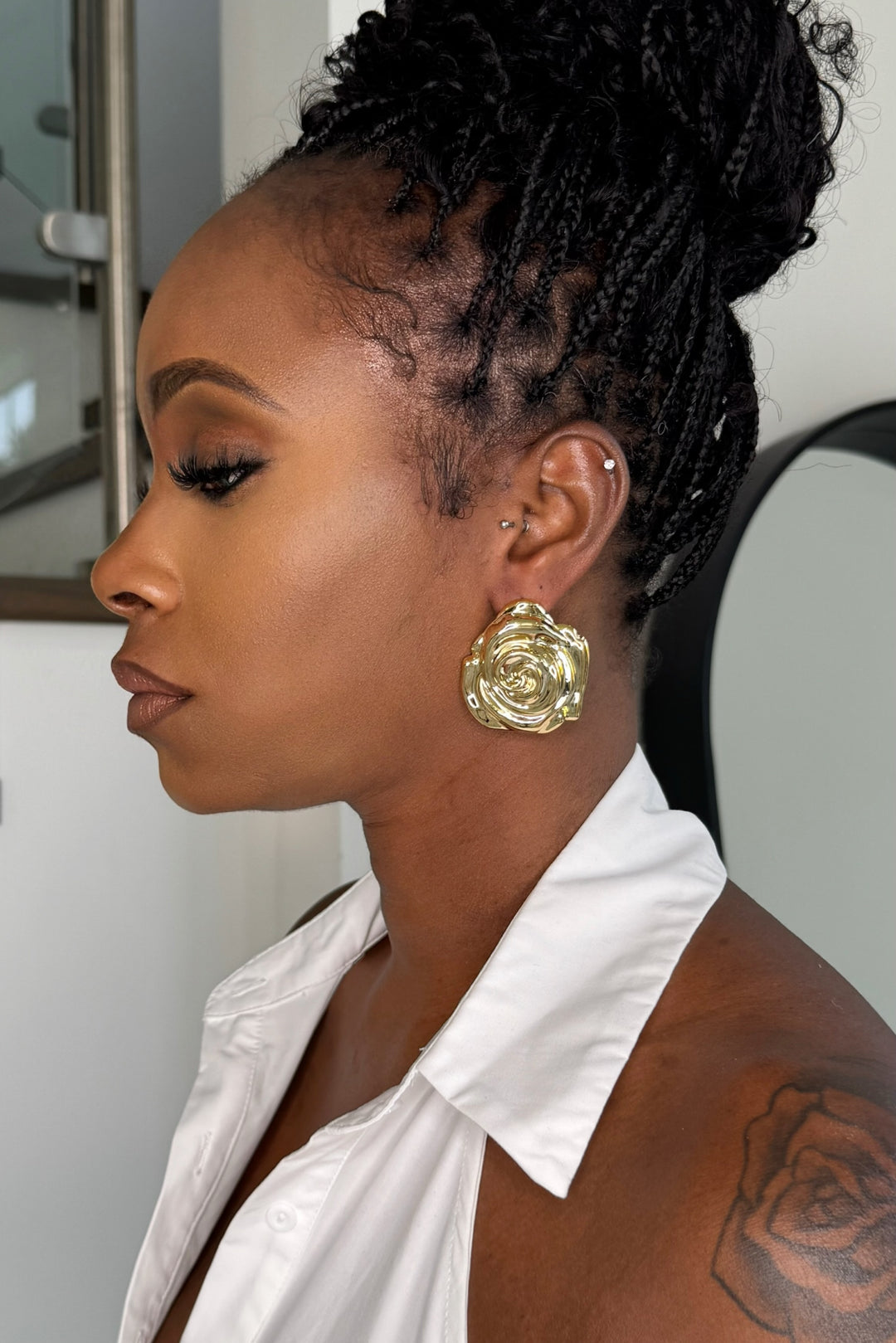 Rose Earring Gold