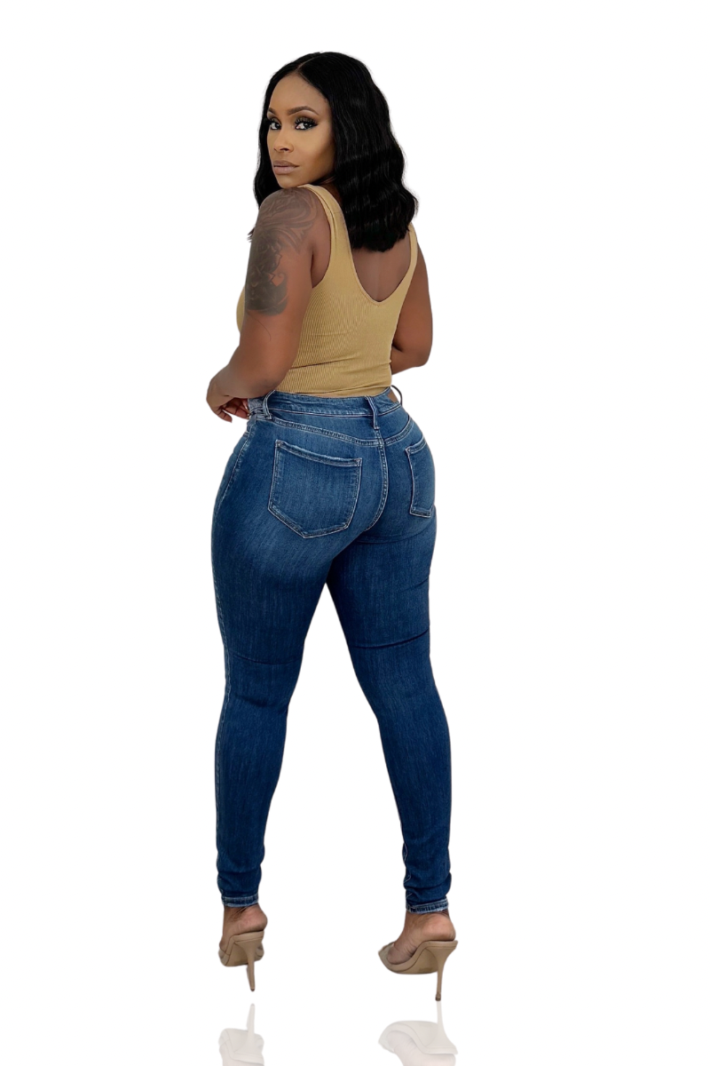 High Waisted Denim (Medium Wash)