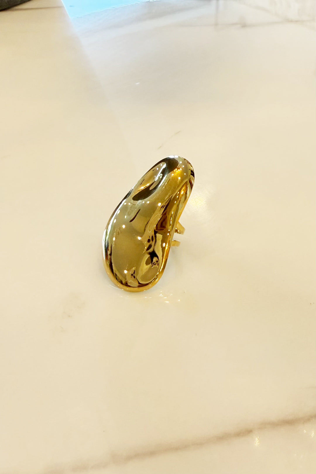 Abstract oblong open cuff ring (Ring)