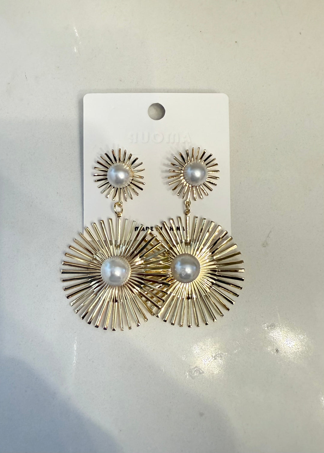 Fringe Drop With pearl earrings