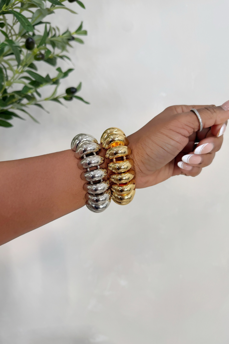 Puff Beaded Stretch Bracelet