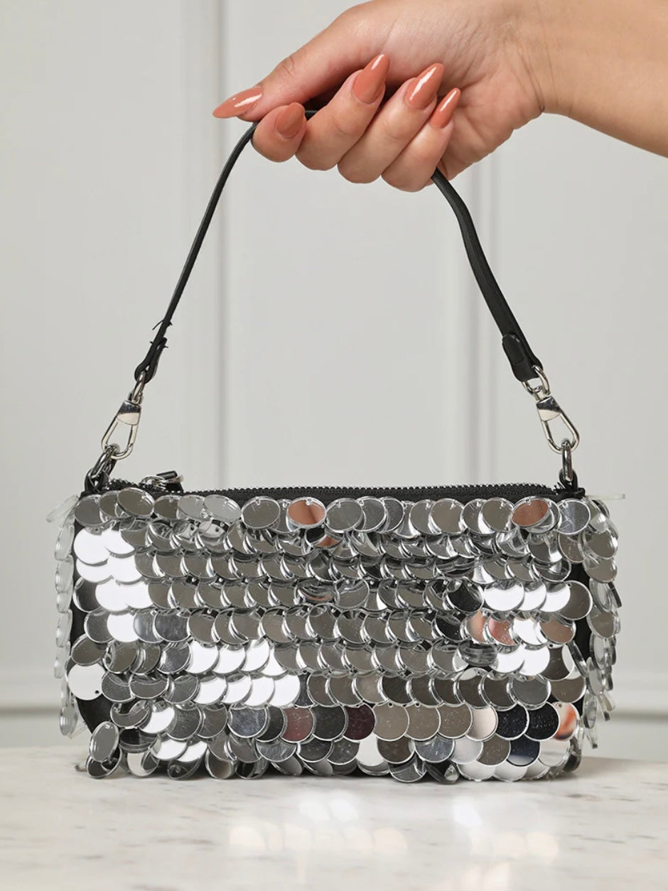 Disco Ball Mini Clutch (Silver) – Polkadotz Boutique