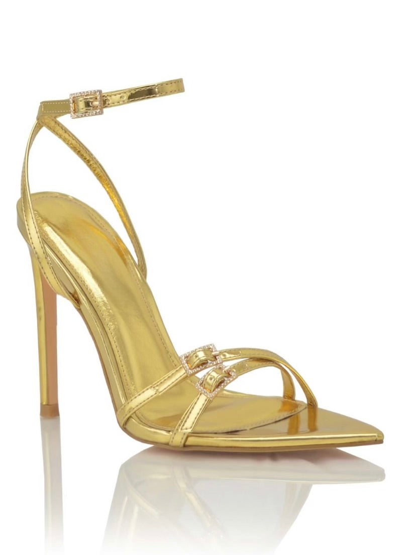 Gold criss discount cross heels