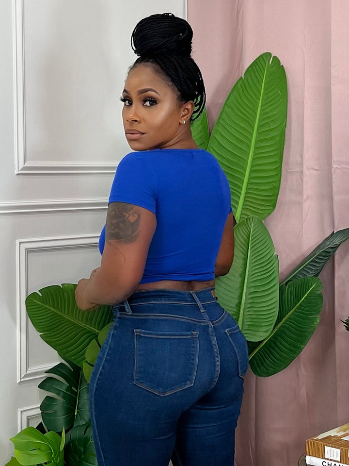 Royal Blue Crop Top