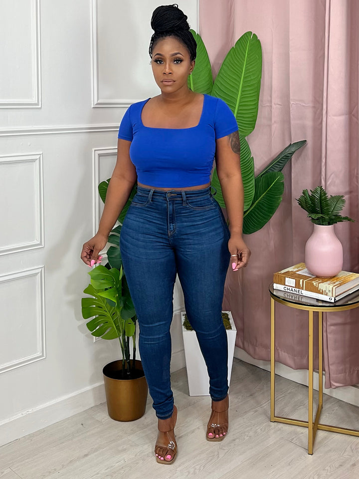 Royal Blue Crop Top