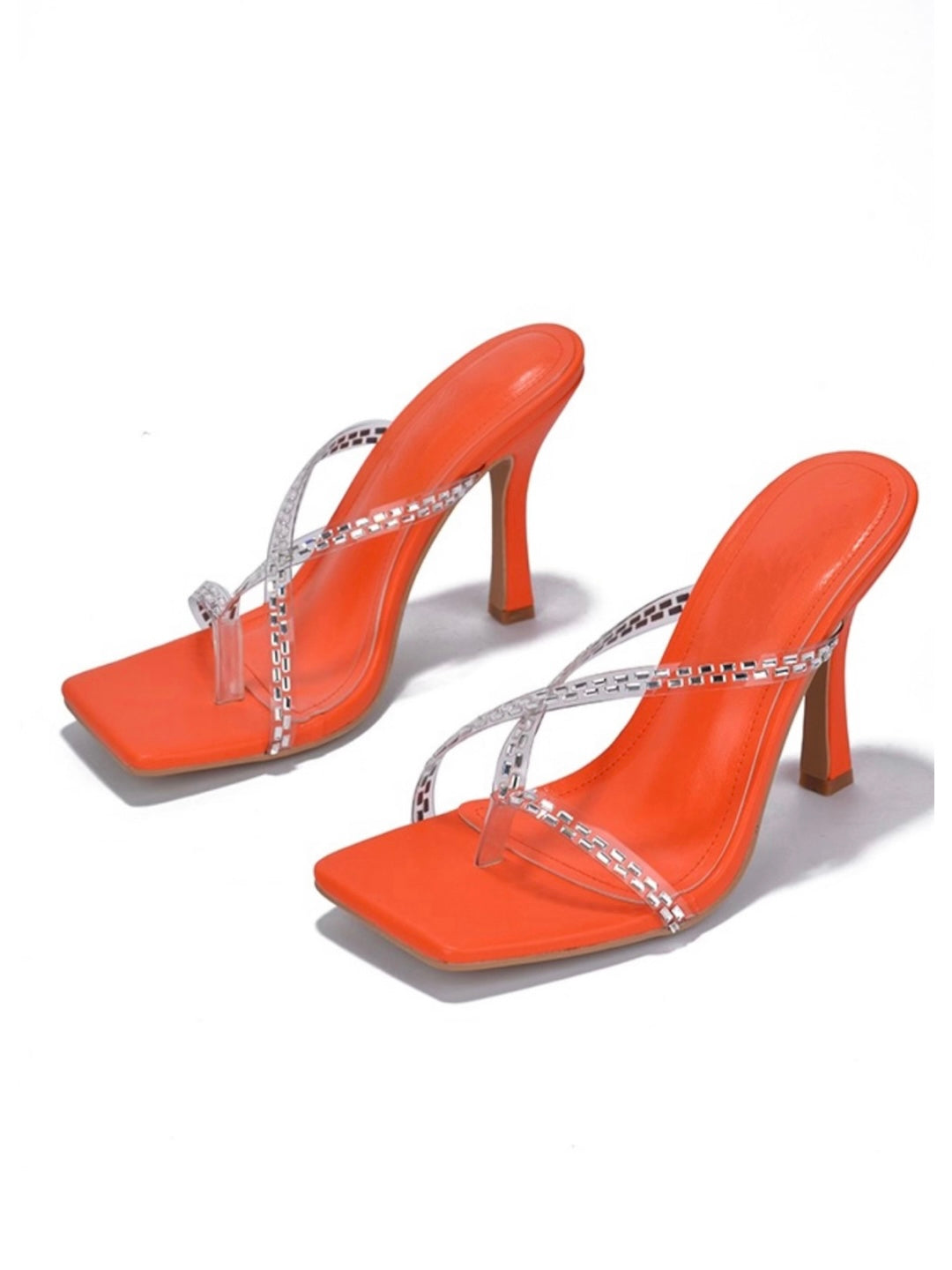Desma Clear Crystal Straps (Orange)