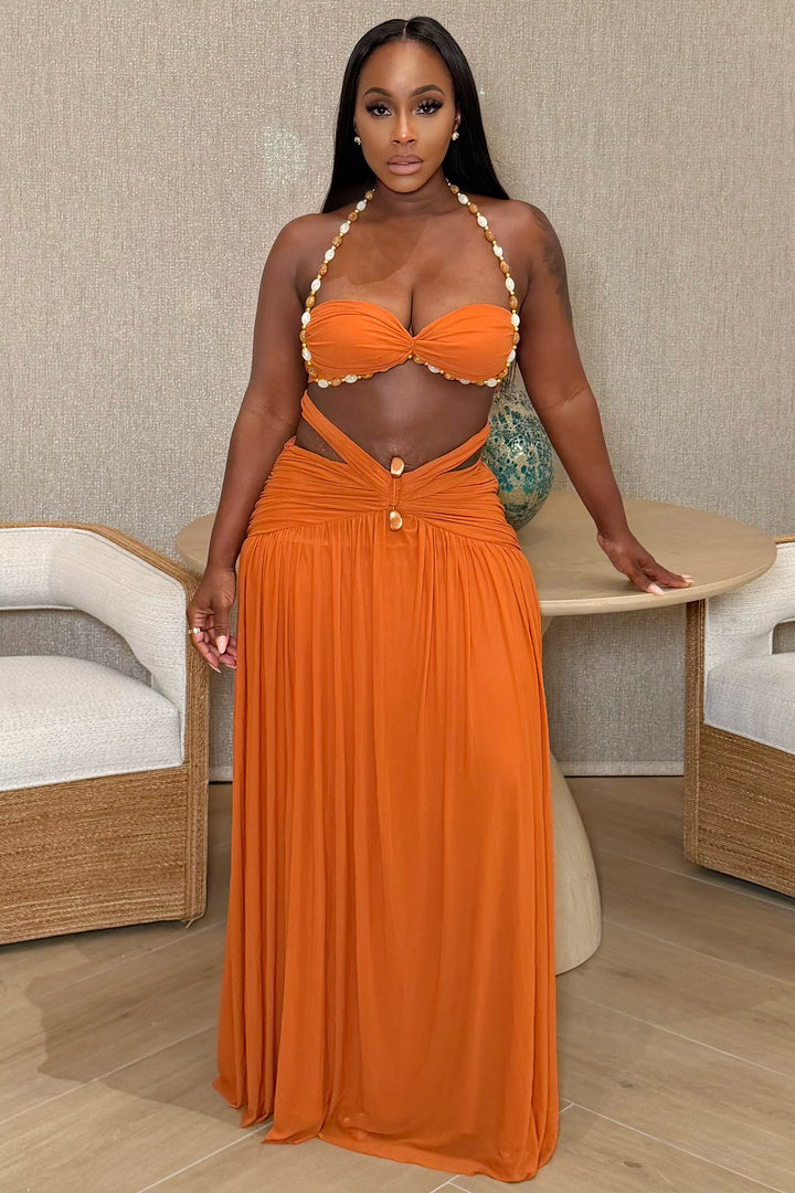 Sunset Siren Skirt Set [Orange]