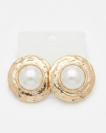 The Molten Pearl Stud Earrings