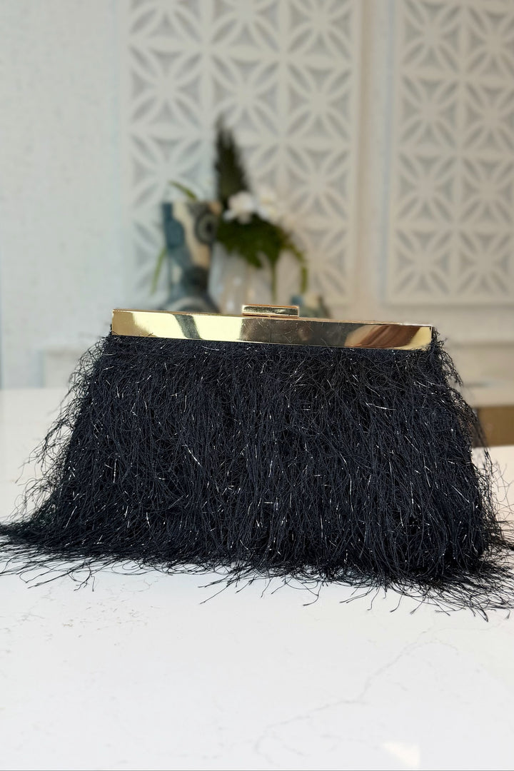 Fringe Kiss-lock Clutch
