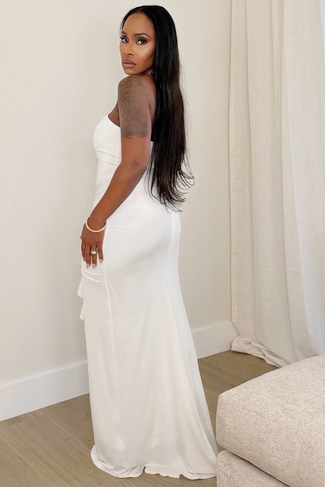 Celeste Ruffle Gown [Ivory]