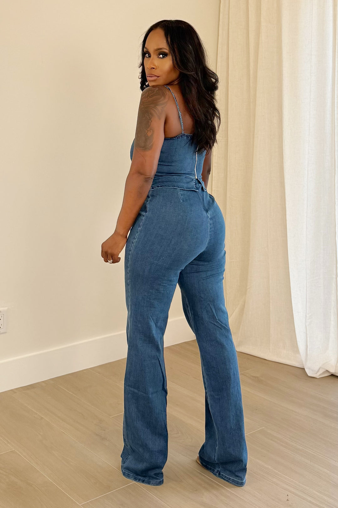 Denim Envy Stretch Pant Set (Denim)