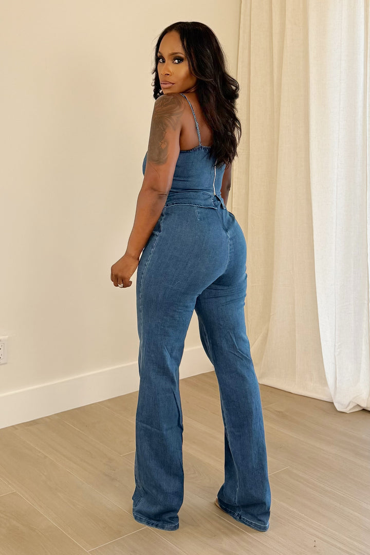 Denim Envy Stretch Pant Set (Denim)
