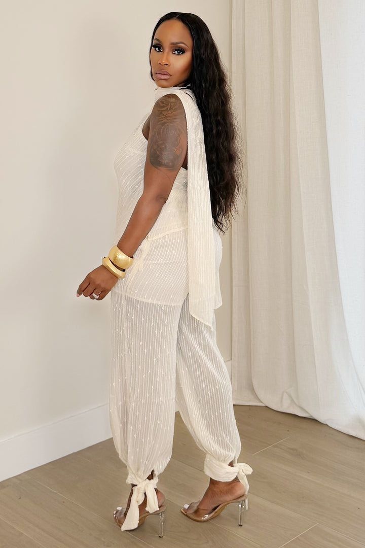 The Riviera Glow Pant Set [Ivory]