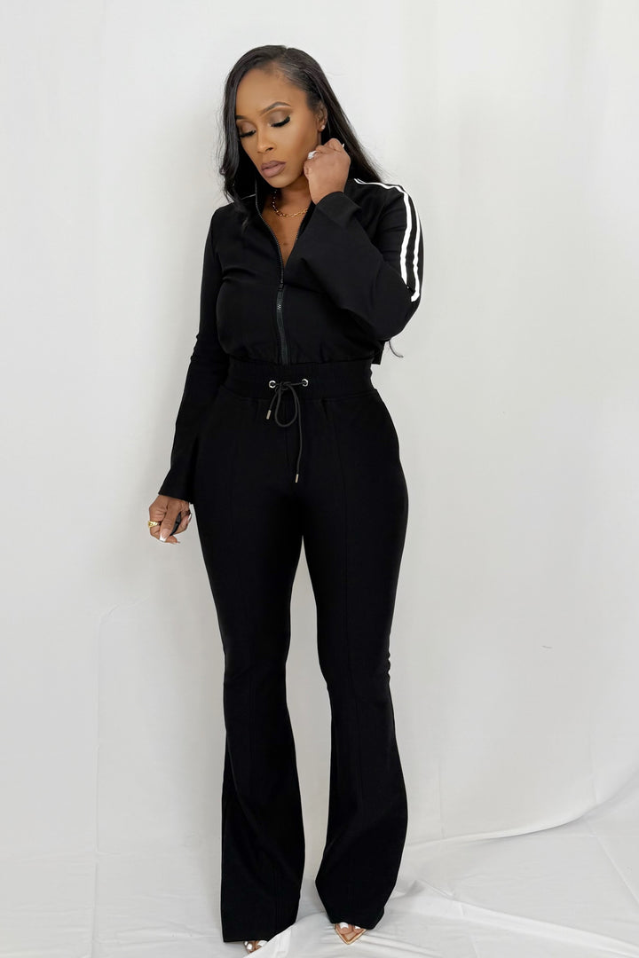 The Command Stripe Track Suit (Black)
