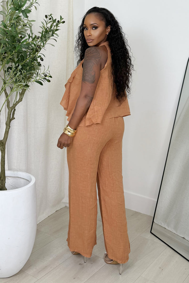 Sahara Drift Linen Pant Set