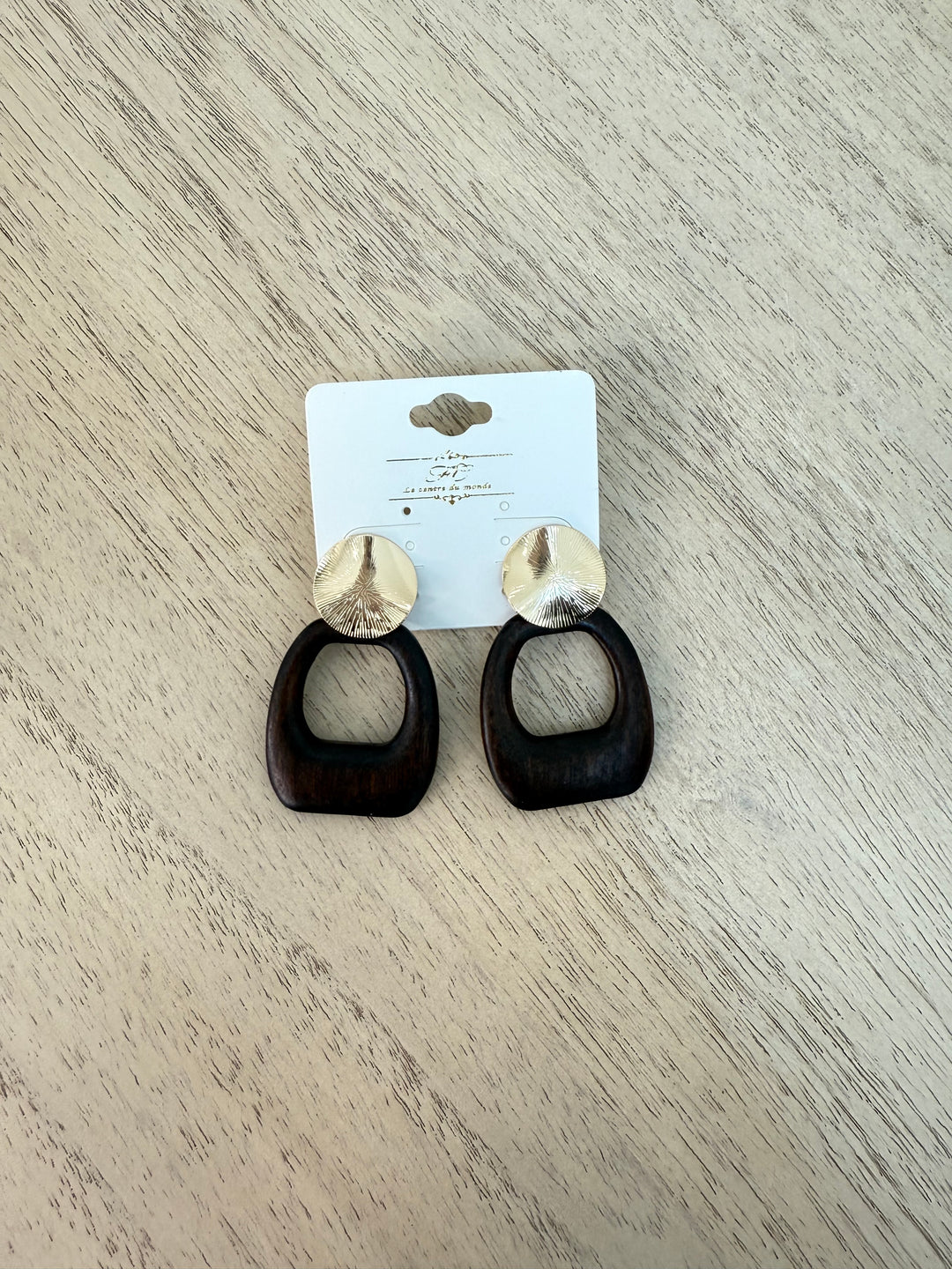 Open Square wooden Earrings