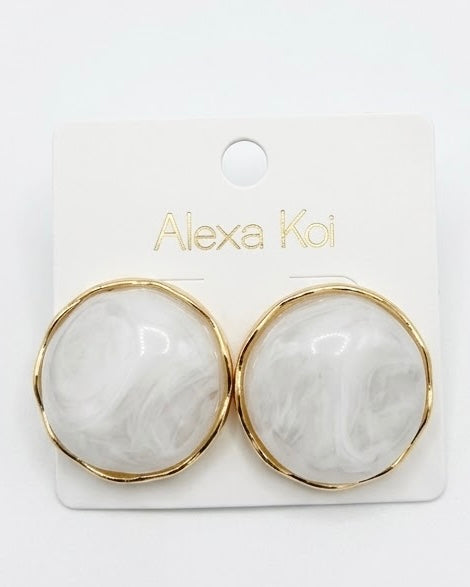 Amber Swirl Stud Earrings