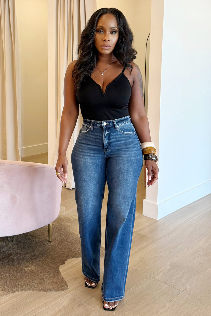 High Waist Straight Jeans