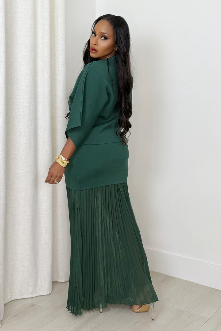 Emerald Poise Skirt Set (Green)