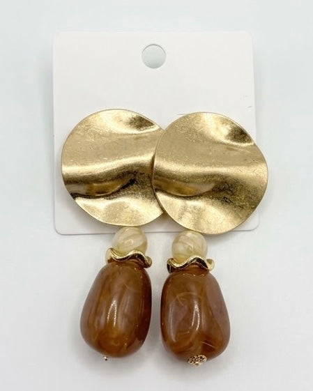 Gold Disc Earrings