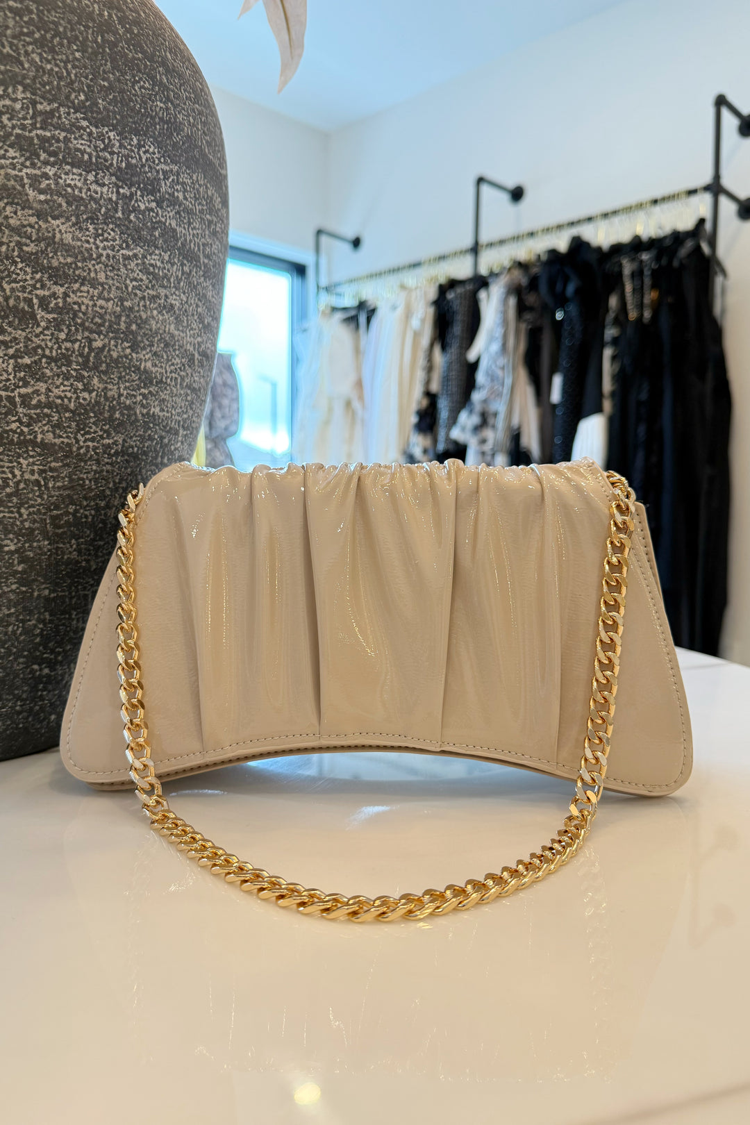 Amara Faux Patent Leather handbag