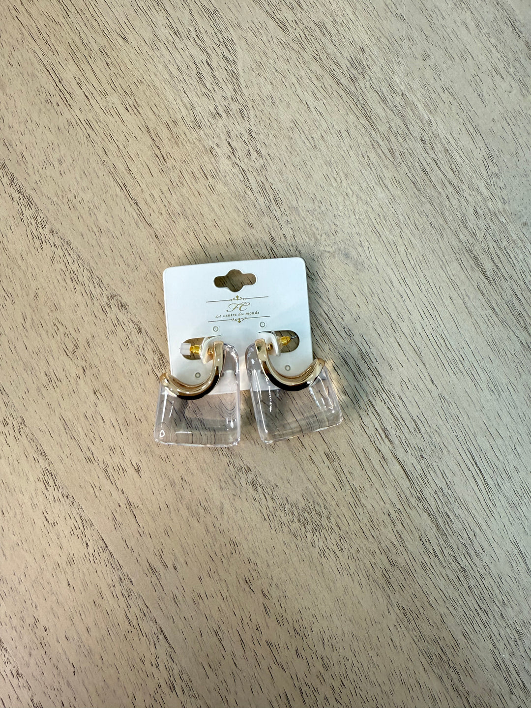 Square gold Earrings