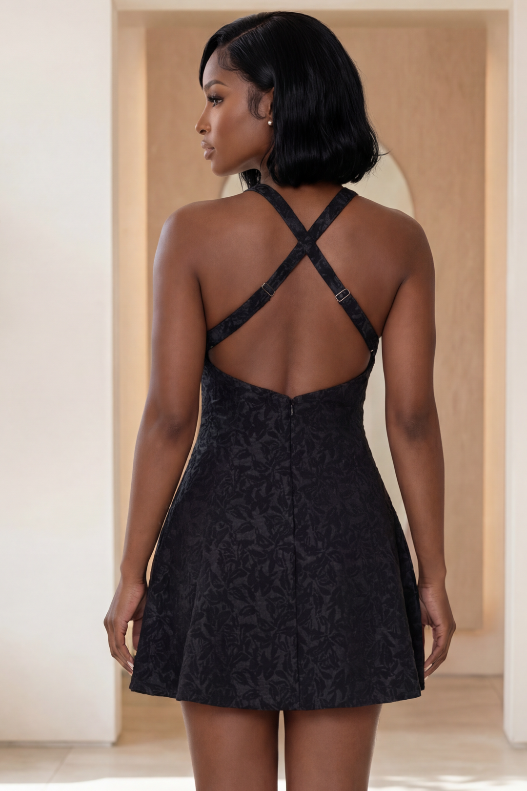 The Sweet Muse Mini Dress [Black]