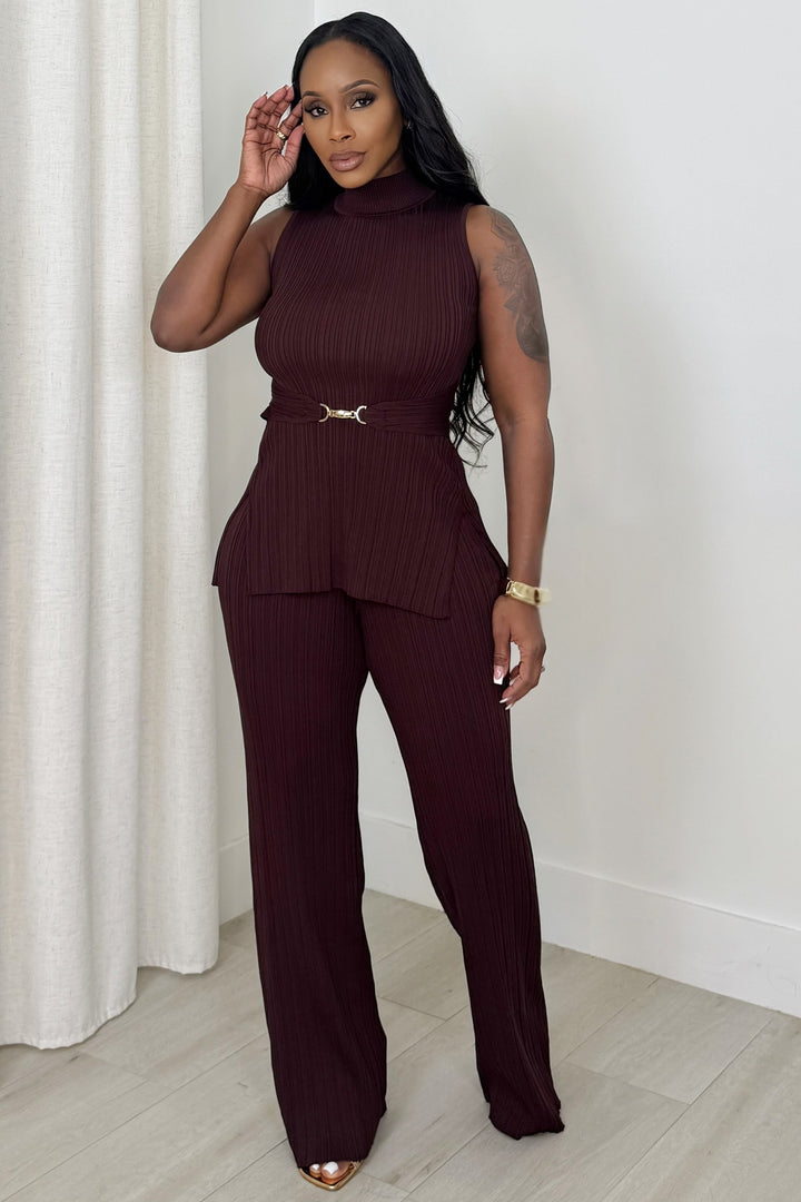The “Cocoa Muse” Pant set (Chocolate)