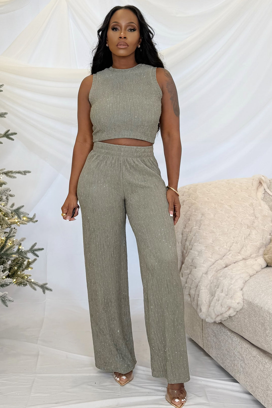 Shimmer Lounge Pant Set