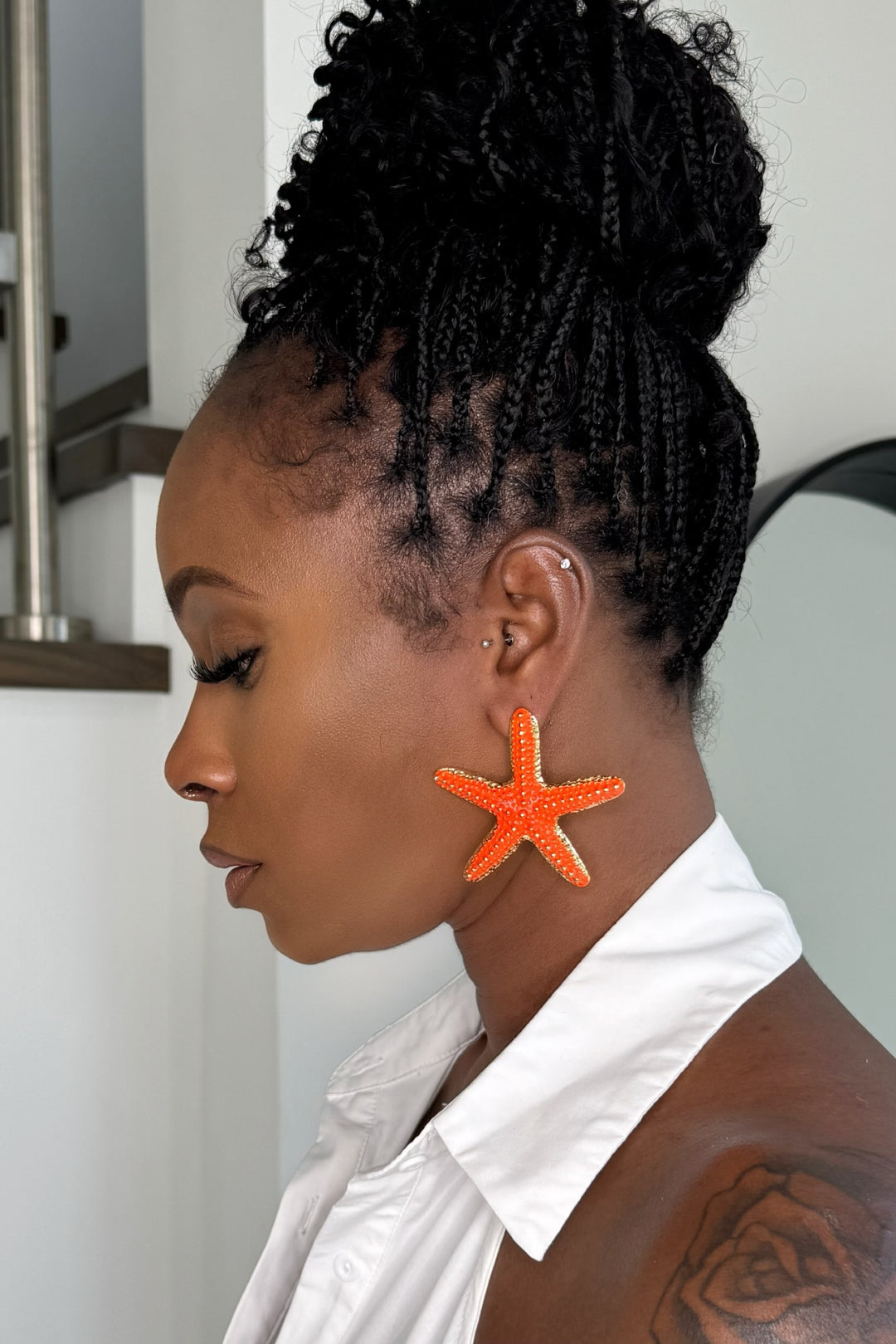 Golden Starfish Earring