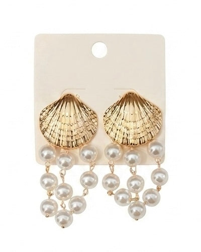 Pearl Cascade Shell Earrings
