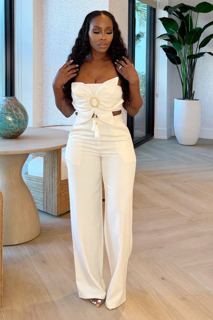 First Class Only tube & pant set (Ivory)
