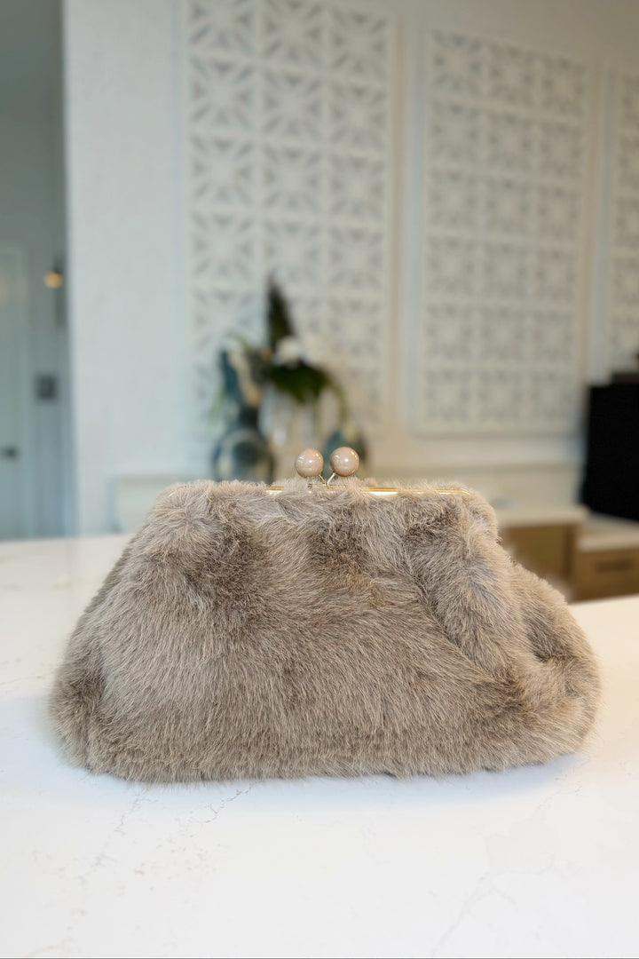 Faux Fur Inspired kisslock Bag