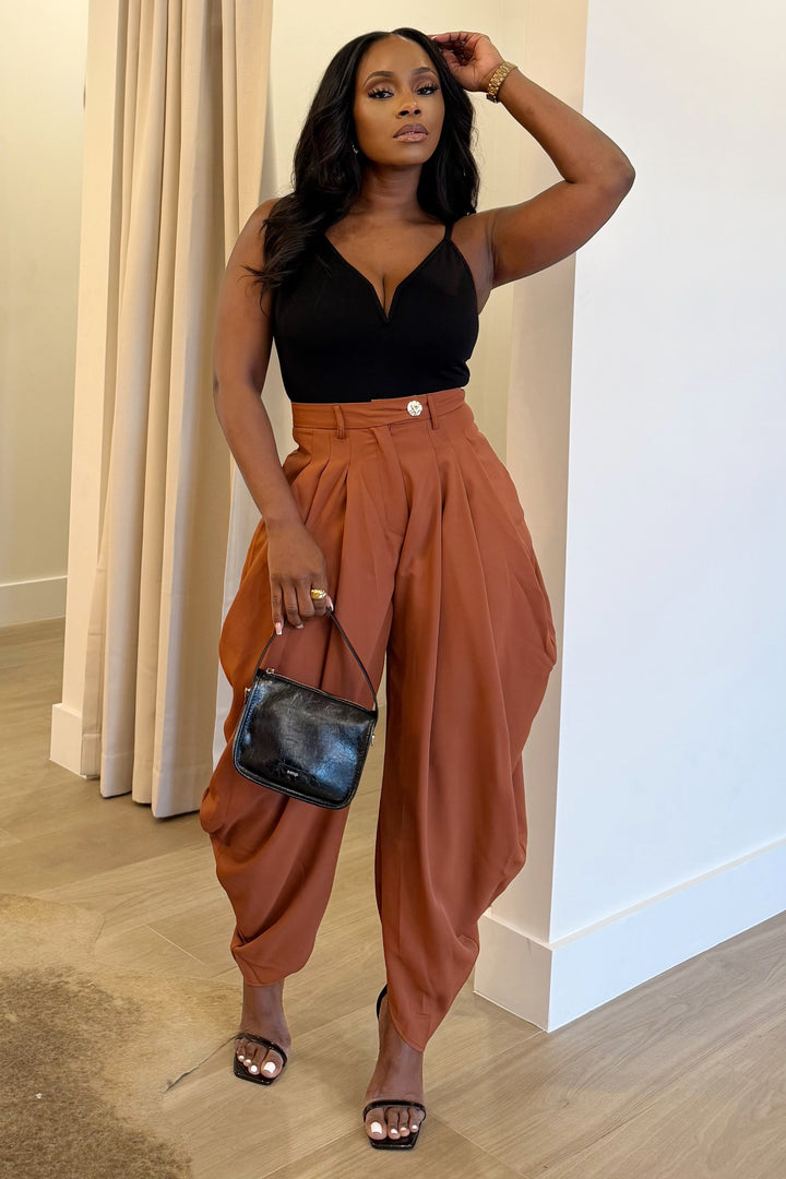 Monaco Drape High waist Trousers