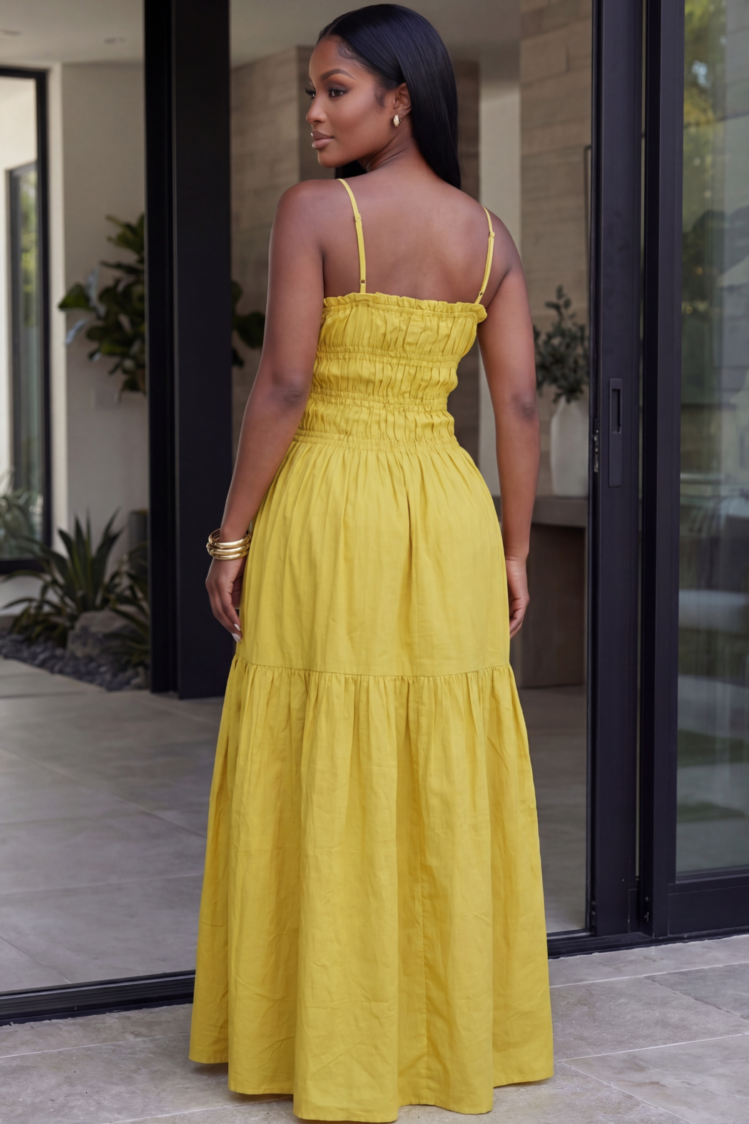 Golden Ease Maxi Dress [Mustard]