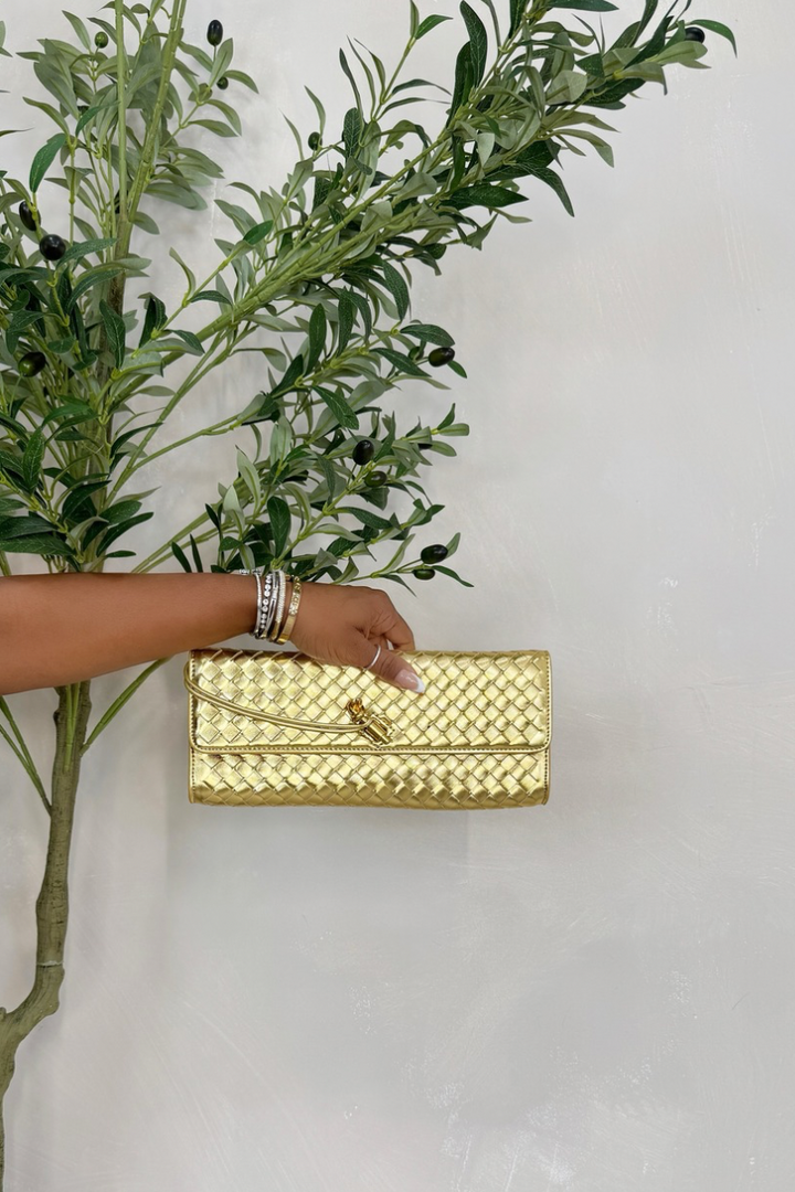 Weave Envelope Clutch