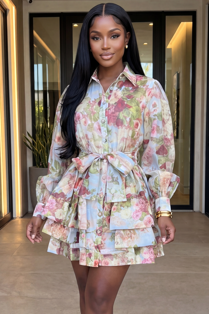 The Heirloom Tiered Mini Dress [Multi]