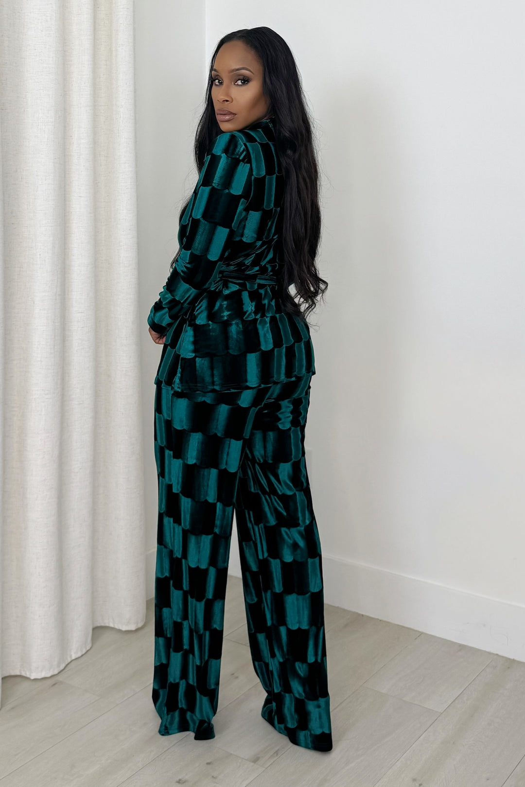 The Emerald Hour Blazer Set (Emerald Green)