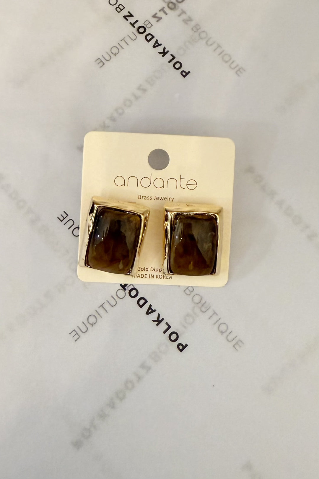 Square Stone Earrings