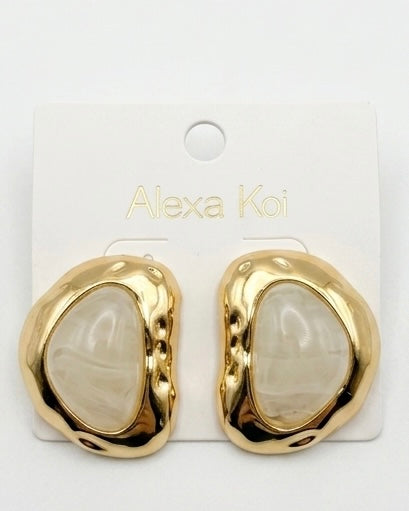 Artisan Nugget Stone Earrings
