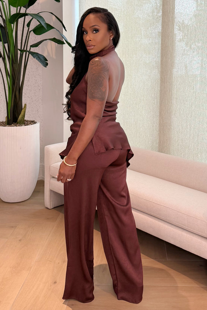 The Poised Pant Set (Mocha)