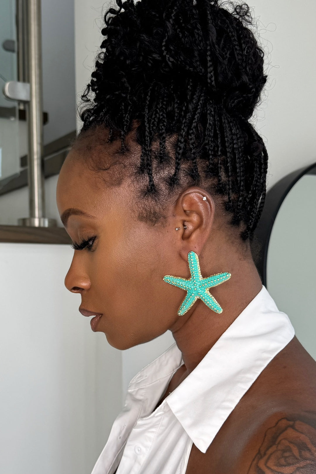 Golden Starfish Earring