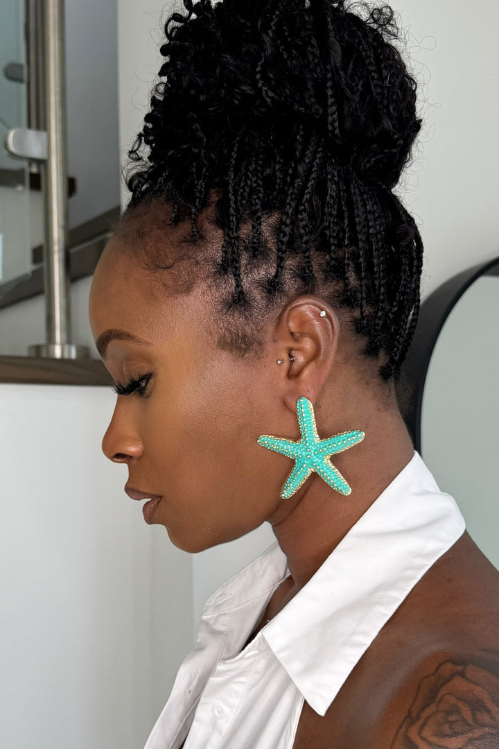 Golden Starfish Earring