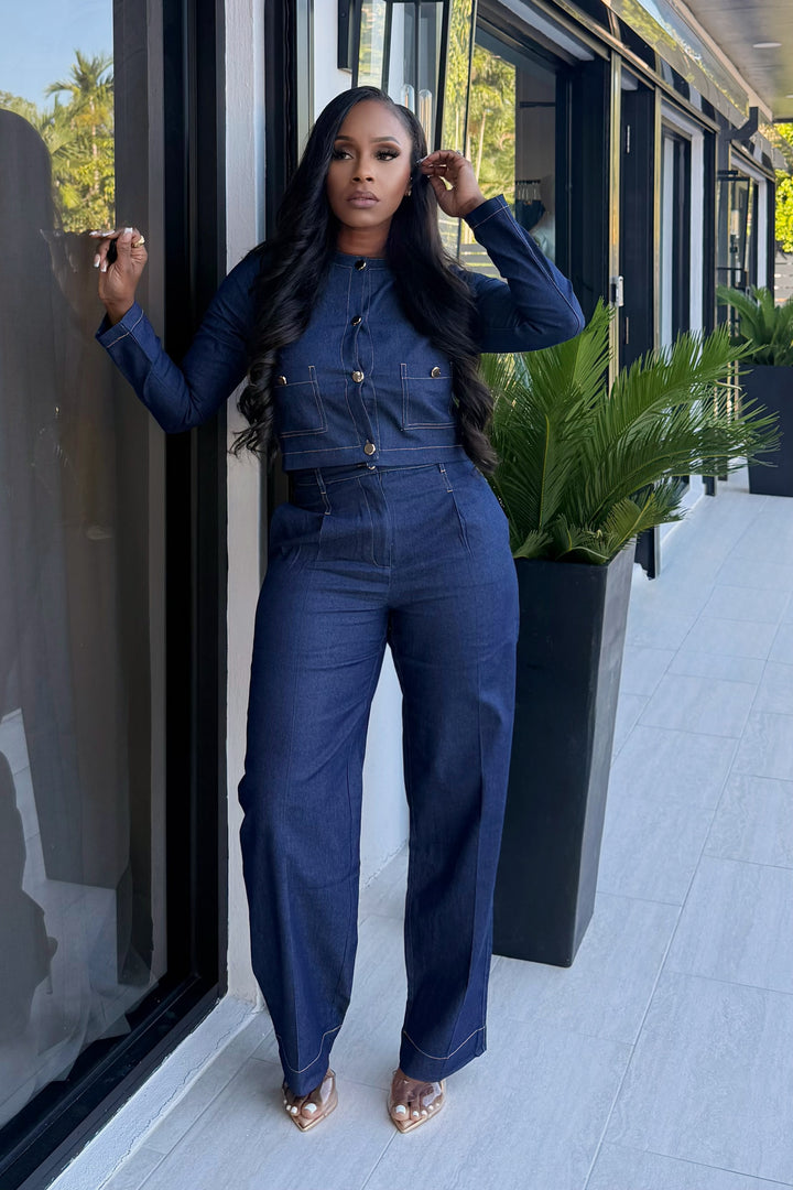 Denim Command Pant & Jacket Set (Denim)