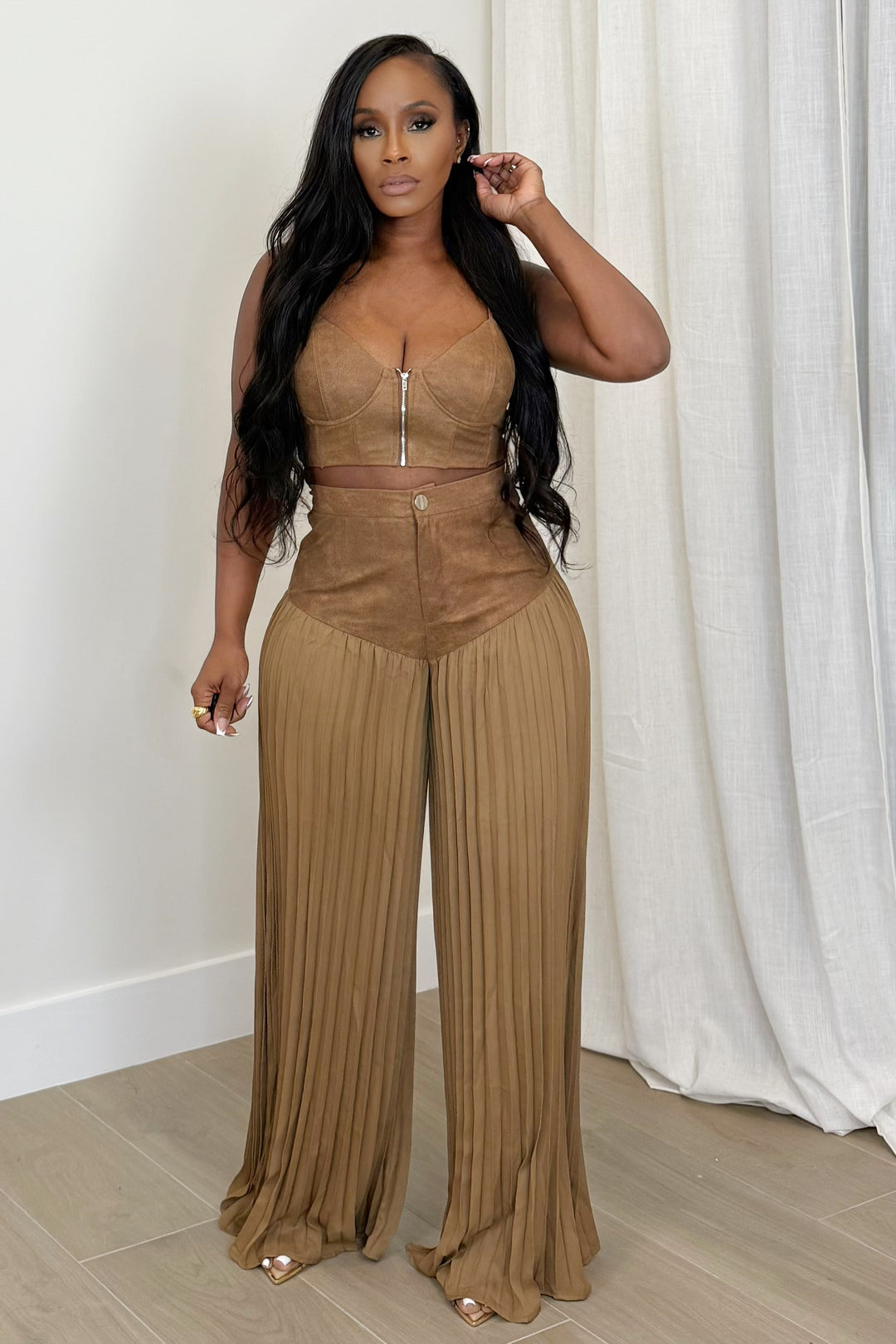 Velvet Dune Pant & Bra Set (Mocha)